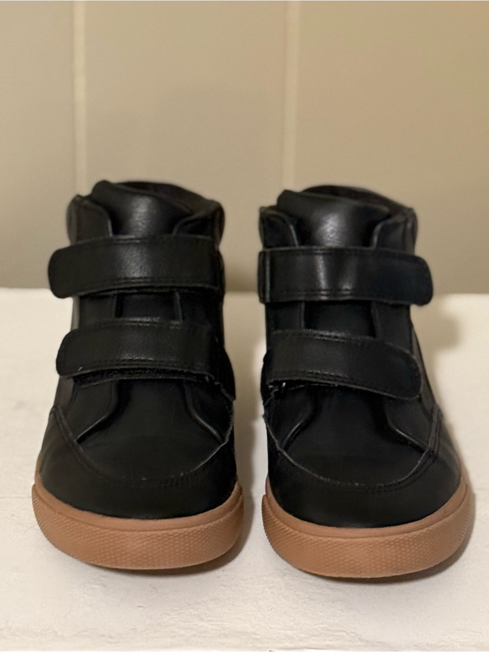 Cat & Jack Black High-Top Sneakers with Tan Sole (12)